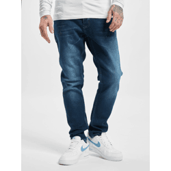 stylische DEF Herren Jeans Slim Fit Stretch Reißverschluss mit Baumwolle Blau