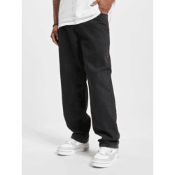 Comfortable DEF Men's Jeans with Zipper Pockets, Black