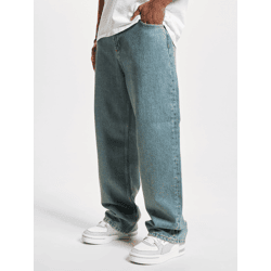 Comfortable DEF Men's Jeans with Zipper Pockets, Cotton, Blue