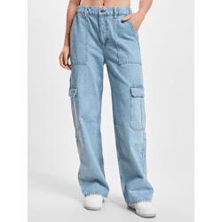 lässige DEF Damen Jeans mit Baumwolle Hell-Blau