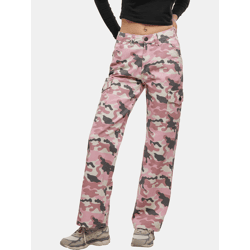 bequeme DEF Damen Jeans Straight Fit mit Baumwolle Camouflage