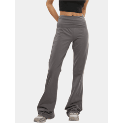 lässige DEF Damen Hose Stretch mit Baumwolle Grau