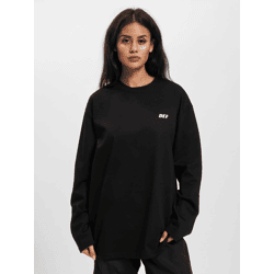 modernes DEF Damen Sweatshirt Rippbündchen mit Baumwolle Schwarz