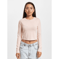 weiches DEF Damen Sweatshirt mit Baumwolle Blass-Rosa
