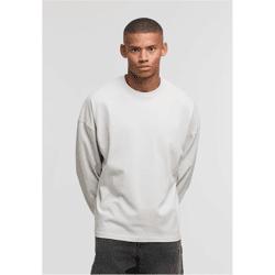 weiches DEF Herren Sweatshirt Oversize mit Baumwolle Weiß