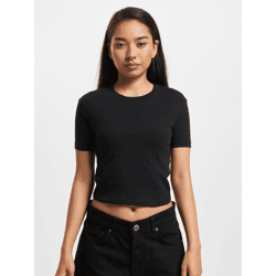 bequemes DEF Damen T-Shirt mit Baumwolle Schwarz