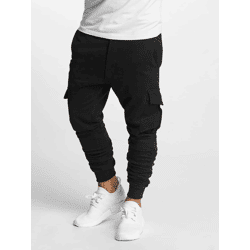 bequeme DEF Herren Jeans Kordelzug Taschen 300 g/m² mit Baumwolle Schwarz