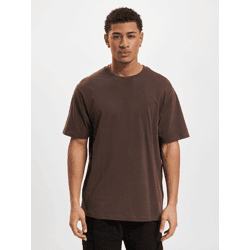 bequemes DEF Herren T-Shirt Oversize mit Baumwolle Braun