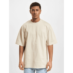 bequemes DEF Herren T-Shirt Oversize mit Baumwolle Beige