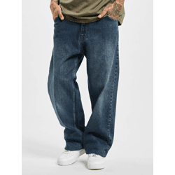 Modern Dangerous DNGRS Men's Jeans with Zipper Pockets in Cotton Blue