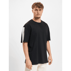 modernes Dangerous DNGRS Herren T-Shirt Oversize 180 g/m² mit Baumwolle Schwarz/Weiß