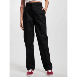 lässige Dickies Damen Jeans Reißverschluss Taschen Schwarz