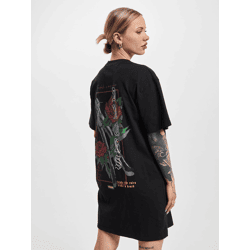 feminines Dangerous DNGRS Damen Kleid Kapuze Oversize mit Baumwolle Schwarz