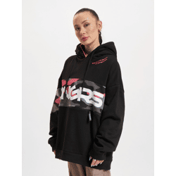 lässiger Dangerous DNGRS Damen Hoodie Oversize mit Baumwolle Schwarz
