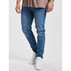 stylische Denim Project Herren Jeans Skinny Fit Stretch Reißverschluss mit Baumwolle Blau