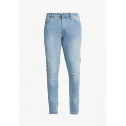bequeme Denim Project Herren Jeans Straight Fit Stretch Reißverschluss mit Baumwolle Hell-Blau