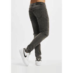 moderne Denim Project Herren Jeans Skinny Fit Stretch Reißverschluss mit Baumwolle Schwarz/Beige