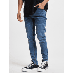 moderne Denim Project Herren Jeans Stretch mit Baumwolle Blau