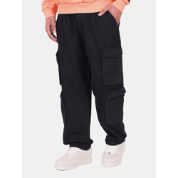 bequeme Dropsize Herren Jeans Kordelzug Taschen mit Baumwolle Schwarz