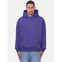 bequemer Dropsize Herren Hoodie Rippbündchen Kapuze mit Baumwolle Violett