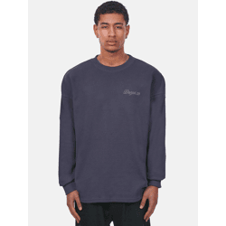 weiches Dropsize Herren Sweatshirt Rippbündchen Oversize mit Baumwolle Grau