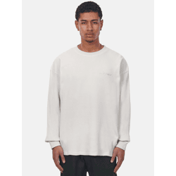 modernes Dropsize Herren Sweatshirt Rippbündchen Oversize mit Baumwolle Grau