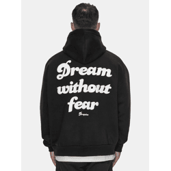 bequemer Dropsize Herren Hoodie mit Baumwolle Schwarz