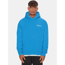 Comfortable Dropsize Men's Hoodie in Cotton Blue