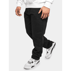 stylische Dropsize Herren Jeans Reißverschluss mit Baumwolle Schwarz