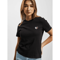 lässiges Tommy Jeans Damen T-Shirt mit Baumwolle Schwarz