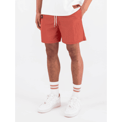leichte Black Bananas Herren Shorts Kordelzug Taschen Rot
