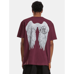 sportliches Forgotten Faces Herren T-Shirt Oversize mit Baumwolle Bordeaux-Rot