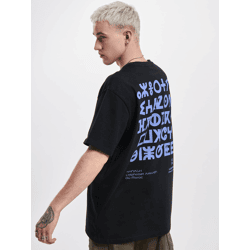 sportliches Gomorrha Du Maroc Herren T-Shirt 240 g/m² mit Baumwolle Schwarz