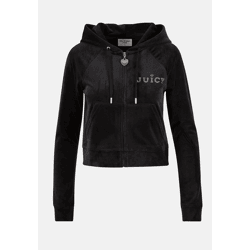 bequemer Juicy Couture Damen Hoodie Stretch Schwarz