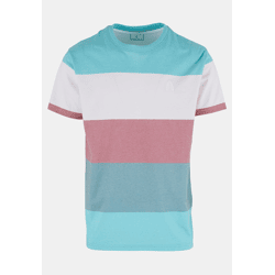 Just Rhyse Men's Athletic T-Shirt, Cotton, Blue/Red/White
