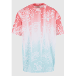 Comfortable Just Rhyse Men's Oversized T-Shirt in Cotton, Red/Blue