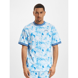 bequemes Just Rhyse Herren T-Shirt Rippbündchen mit Baumwolle Blau