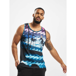 Just Rhyse Men's Athletic T-Shirt, Cotton, Blue/Red