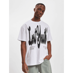 bequemes Lost Youth Herren T-Shirt Oversize 240 g/m² mit Baumwolle Weiß