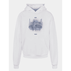 bequemer Lost Youth Herren Hoodie Kapuze Oversize 460 g/m² mit Baumwolle Weiß