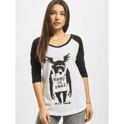 bequemes Merchcode Damen Sweatshirt mit Baumwolle Weiß/Schwarz