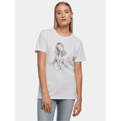 modernes Merchcode Damen T-Shirt Oversize 160 g/m² mit Baumwolle Weiß