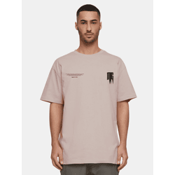 lässiges MJ Gonzales Herren T-Shirt mit großem Schmetterlings-Print 240 g/m² Baumwoll-Shirt Alt-Rosa