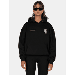 bequemer MJ GONZALES Damen Hoodie Oversize 460 g/m² mit Baumwolle Schwarz