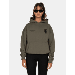 lässiger MJ GONZALES Damen Hoodie 460 g/m² mit Baumwolle Khaki