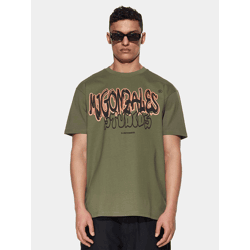 modernes MJ Gonzales Herren T-Shirt Oversize 240 g/m² mit Baumwolle Khaki