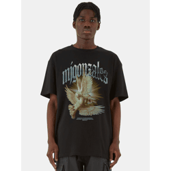 lässiges MJ Gonzales Herren T-Shirt Oversize 240 g/m² mit Baumwolle Schwarz