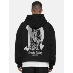 moderner MJ Gonzales Herren Hoodie 460 g/m² mit Baumwolle Schwarz