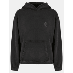 moderner Merchcode Damen Hoodie 300 g/m² mit Baumwolle Schwarz
