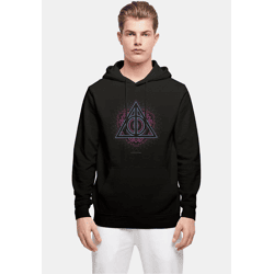 bequemer Absolute Cult Herren Hoodie Rippstrick Kapuze 270 g/m² Schwarz
